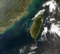 Satellite image of Southeast Asia